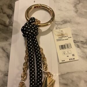 Michael Kors Black and Gold Rope Key Holder